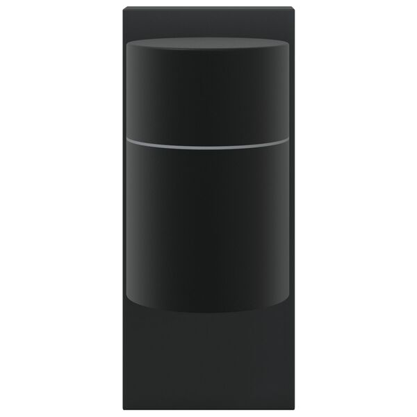 vidaXL Външни стенни лампи 2 pcs Черно 6.5 x 10.5 x 16 см