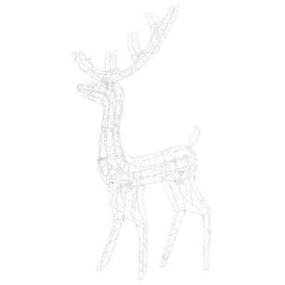 vidaXL Коледна украса елен, акрил, 140 LED, 120 см, многоцветен