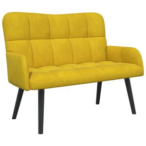 vidaXL Диван с два места Жълто 115 x 61 x 87 см Кадифе