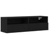 vidaXL TV стенен шкаф 100 x 30 x 30 cm Черния дъб Инженерна дървесина