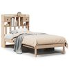 vidaXL Легло с рафтове за книги, без матрак, 90x200 см, бор масив