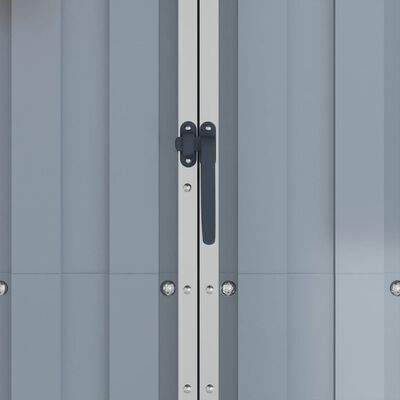 vidaXL Градинска барака, сива, 107,5x46x183 см, поцинкована стомана