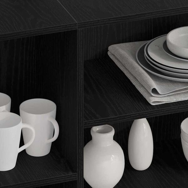 vidaXL Служебен шкаф Черния дъб 120 x 30 x 75 см Инженерно дърво