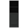 vidaXL Висок шкаф, черен, 36x35,5x103,5 cm, инженерно дърво
