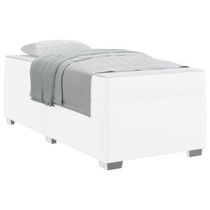 vidaXL Рамка за легло Бяло 80 x 200 cm текстил