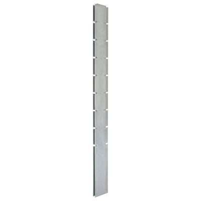 vidaXL Стълб за габионна ограда сребърен 220 см поцинкована стомана