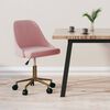 vidaXL Въртящ се трапезен стол, розов, кадифе