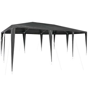 vidaXL Парти шатър Антрацит 600 x 400 x 266 см Полиетилен и стомана