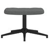 vidaXL Релаксиращ стол с табуретка, тъмносив, плат