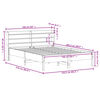 vidaXL Рамка за легло без матрак, 150x200 см, масивна чамова дървесина