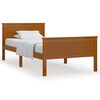 vidaXL Рамка за легло, меденокафява, бор масив, 100x200 см