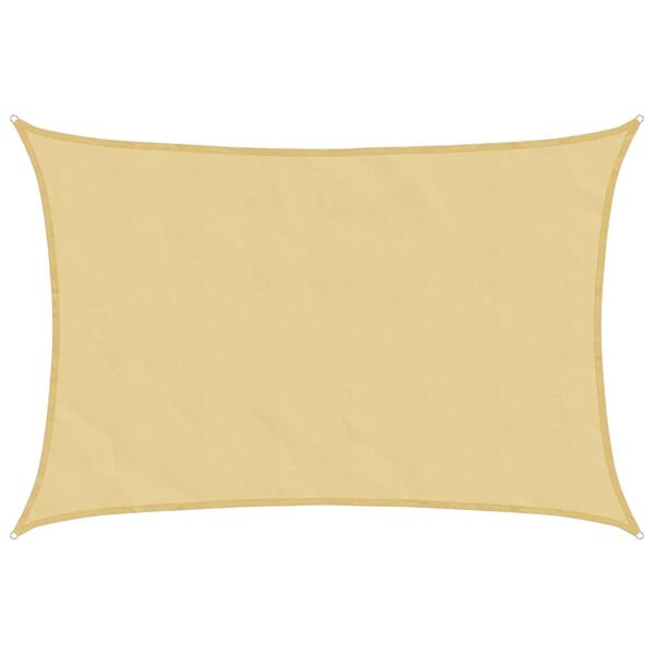 vidaXL Слънцезащитно платно пясъчно 6x5 м 100% полиестер Оксфорд