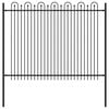 vidaXL Аркова ограда с колче DRONTEN 200 x 200 cm Черно