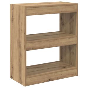 vidaXL Шкаф за книги 2 нива 60 x 30 x 72 см Инженерна дървесина Дъб