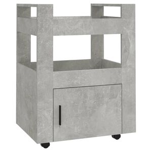 vidaXL Кухненска количка, Бетонно сиво, 60x45x80 см, инженерно дърво