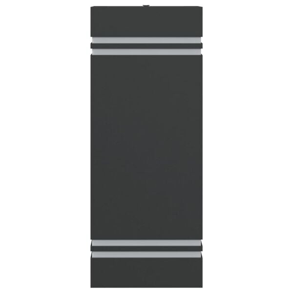 vidaXL Външно стенно осветително тяло, черно, неръждаема стомана