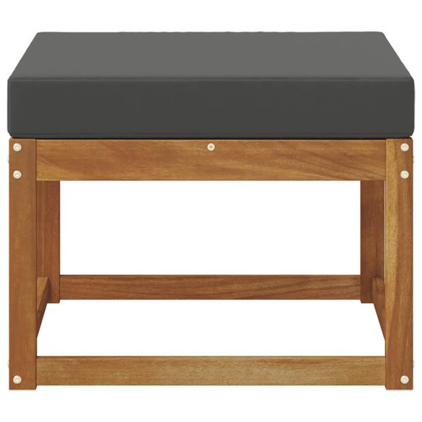 vidaXL Външна табуретка Солидно акациево дърво Естествен