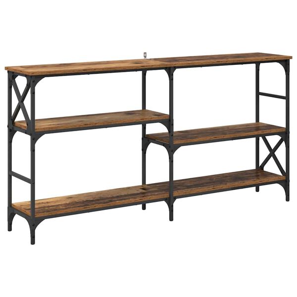 vidaXL Конзолна маса Старо дърво 150 x 29 x 76,5 см Инженерно дърво