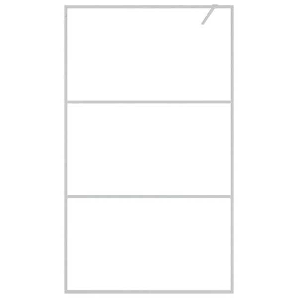 vidaXL Параван за баня сребрист 115x195 см прозрачно ESG стъкло