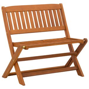 vidaXL Детска пейка Кафяво 61 x 38 x 57 см Плътно евкалиптово дърво
