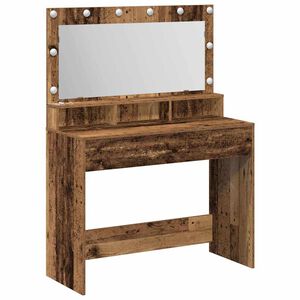 vidaXL Тоалетка Старо дърво 100 x 41 x 135 см Инженерна дървесина