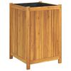 vidaXL Градинска кашпа с вложка 50x50x75 см масивна акация