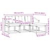 vidaXL Комплект дивани за открито 4 pcs Натурален и Крема