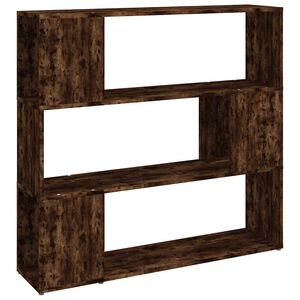 vidaXL Библиотека/разделител за стая, опушен дъб, 100x24x94 см