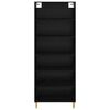 vidaXL Висок шкаф Черния дъб 69,5 x 32,5 x 180 см Инженерно дърво