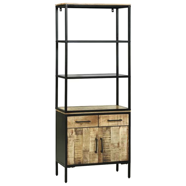 vidaXL Висок шкаф Кафяво 70 x 35 x 180 см Солидно мангово дърво