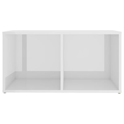 vidaXL ТВ шкаф, бял гланц, 72x35x36,5 см, ПДЧ