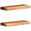 vidaXL Стенни рафтове, 2 бр, 40x20x3,5 см, акациево дърво масив