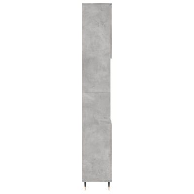 vidaXL Шкаф за баня, бетонно сив, 30x30x190 см, инженерно дърво