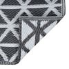 vidaXL Килим за открито, ARAKIL черен, 120x180 см, PP