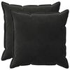 vidaXL Калъфка за възглавница 2 pcs HOUTEN Черно 55 x 55 см Кадифе