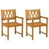 vidaXL Външна пейка 2 pcs Натурално 56 х 55,5 х 90 см
