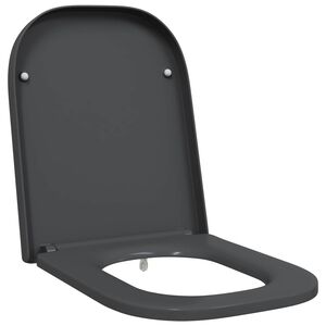 vidaXL Тоалетна седалка Антрацит 47,5 x 35 x 3,6 см Дуропласт