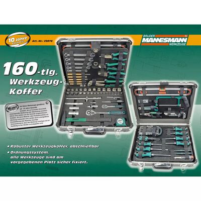 Brüder Mannesmann Комплект инструменти, 160 части, 29078