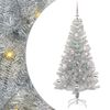 vidaXL Коледно дърво с 150 LED светодиода Сребрист 150 cm PET