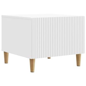 vidaXL Масичка за кафе Бяло 49 x 50 x 40 см Инженерна дървесина