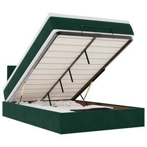 vidaXL Османска легло с матрак, тъмнозелено, 120x190 см, кадифе