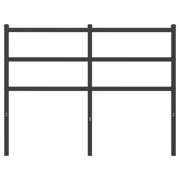 vidaXL Метална резервна табла за легло, черна, 120 см