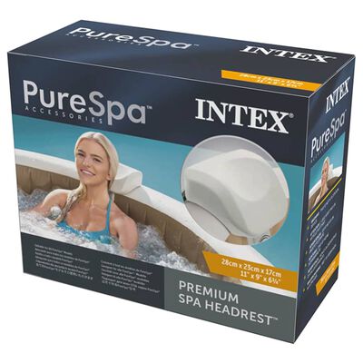 Intex Облегалка за глава Premium PureSpa, бяла, 28x23x17 см, дунапрен