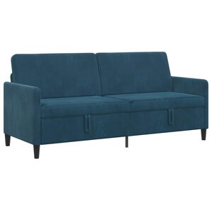 vidaXL Диван с storage Синьо 192 x 78 x 87 см Полиестер