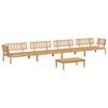 vidaXL Комплект дивани Едноцветен 5 pcs Таупе Солидно акациево дърво