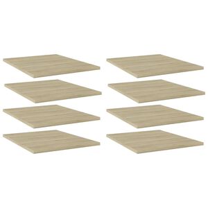 vidaXL Рафтове за етажерка, 8 бр, дъб сонома, 40x50x1,5 см, ПДЧ