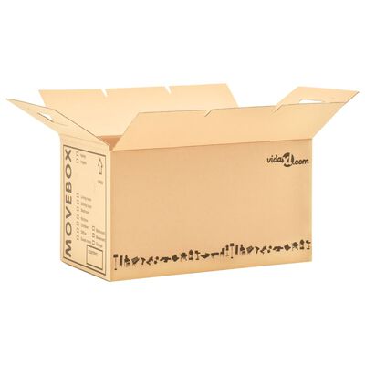 vidaXL Картонени кутии за преместване, XXL, 100 бр, 60x33x34 см
