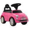 vidaXL Детска кола за яздене "Fiat 500" розова