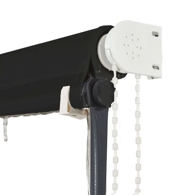 vidaXL Сенник с падащо рамо с LED, 400x150 см, антрацит
