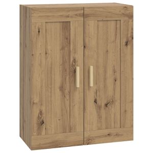 vidaXL Стенен шкаф Монтиране на стена Дъб артизан 69,5 x 34 x 90 см